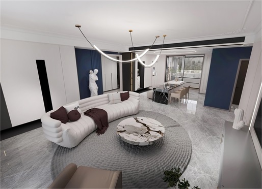 中?！ぞ砰?43平米簡約輕法式風效果圖