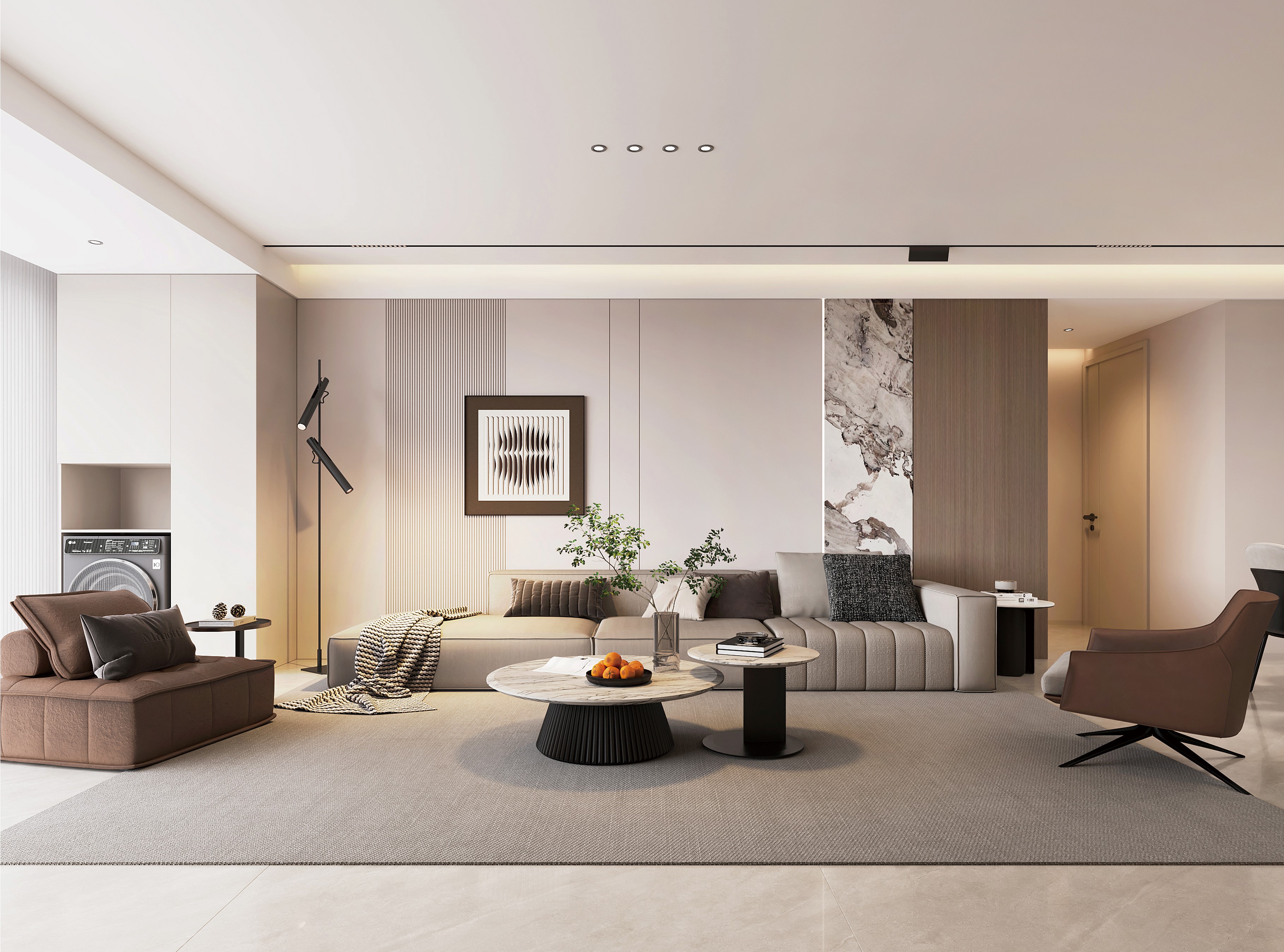 中房花語軒 | 超有腔調(diào)的137㎡現(xiàn)代風，審美無敵了！