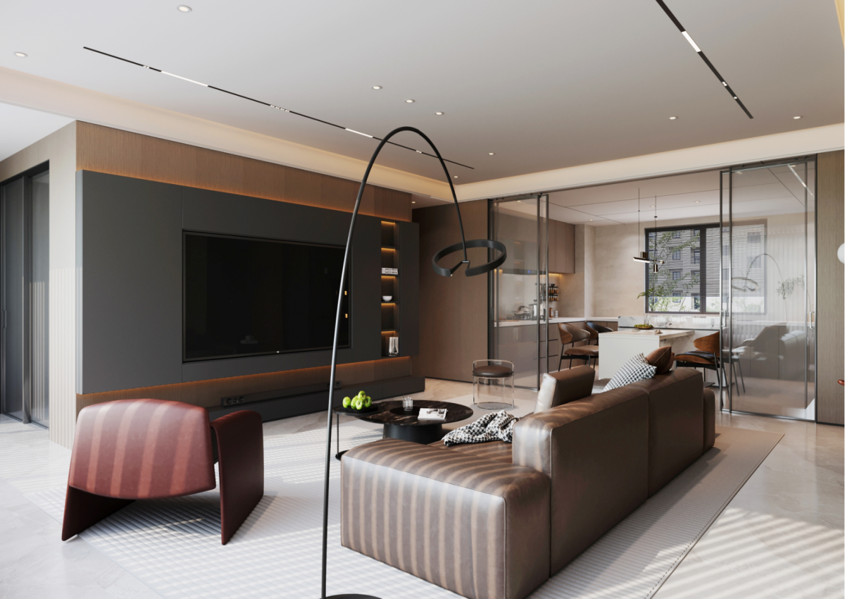 星耀閱海169㎡ | 驚艷！黑棕色系的意式極簡不顯壓抑反而通透敞亮？！