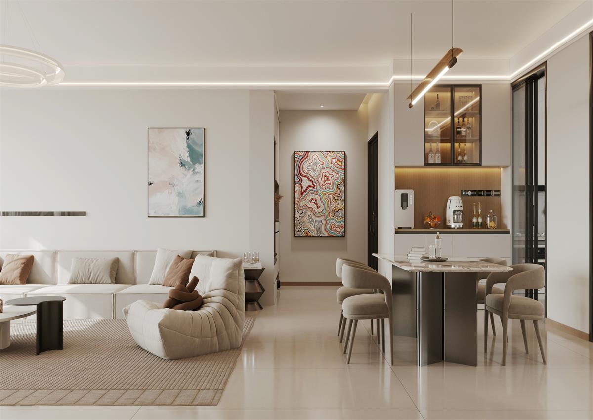 玉庭華府142㎡ | 給喧囂世界按下暫停鍵，現(xiàn)代簡約風(fēng)的松弛感誰能拒絕！