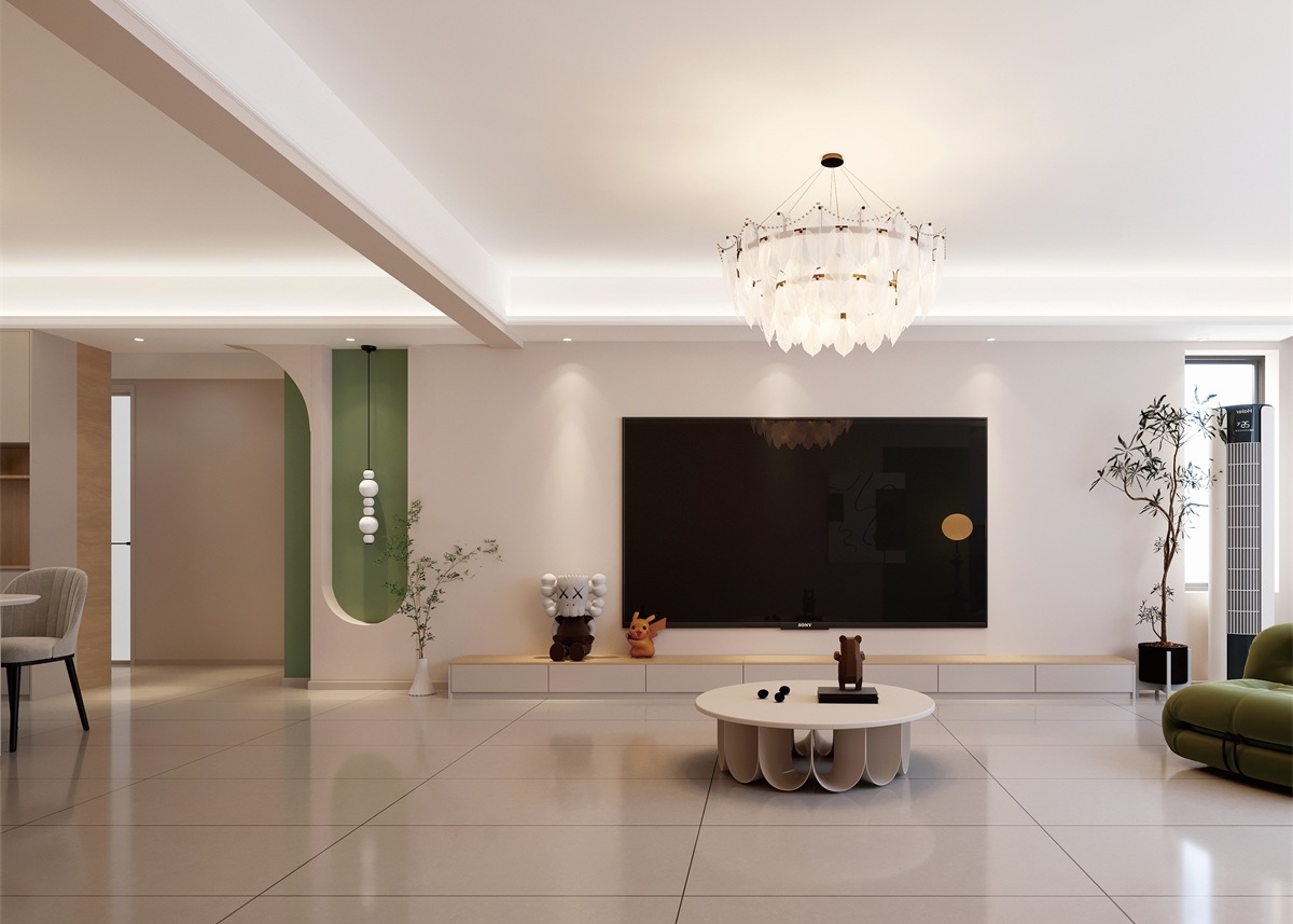 中海河山郡 | 133㎡輕法式浪漫，『奶油白+薄荷綠』美的剛剛好！