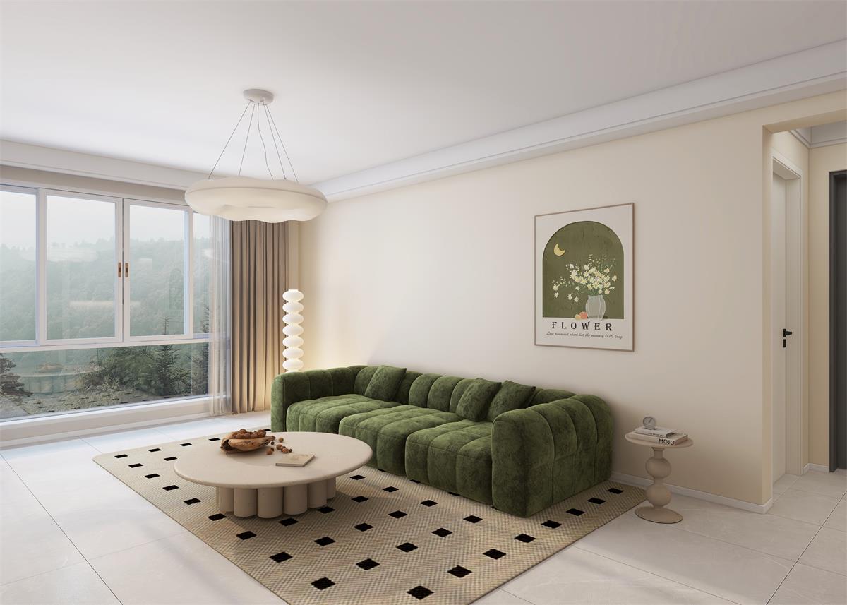 泰雲(yún)庭116㎡ | 奶油白+橄欖綠打造的輕法式小家，清新又自然！