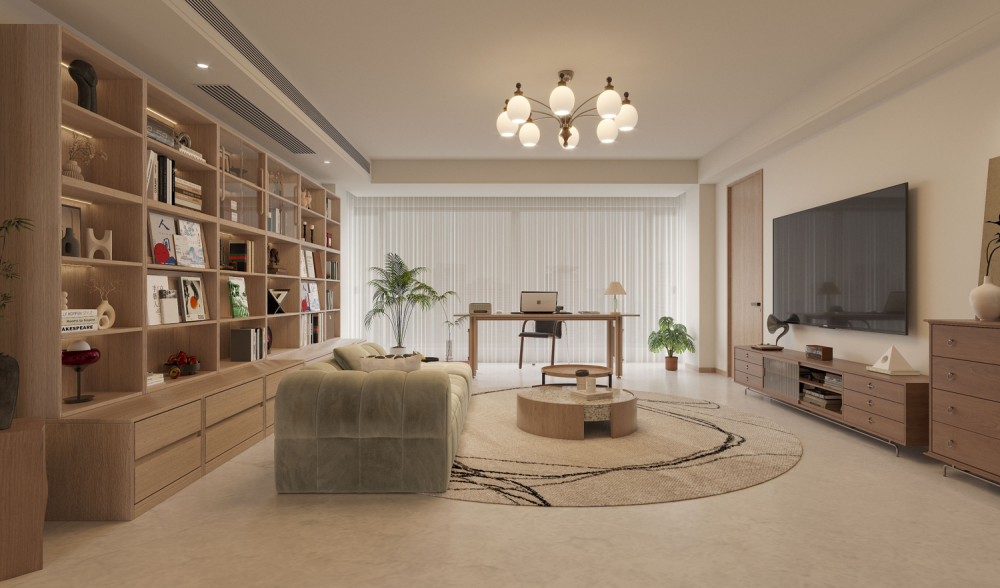 舊房改造 | 住進(jìn)知識(shí)分子味的松弛原木家，170平“高智感”百看不厭！