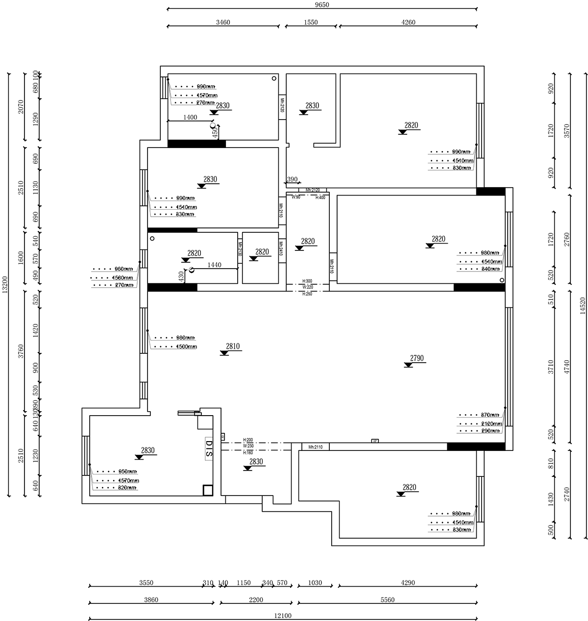 豐澤雅居7-2-601原始結構圖-模型